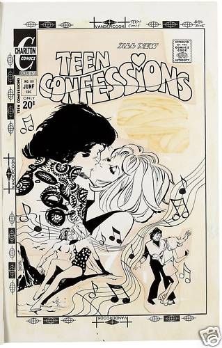 CHARLTON COMICS PRODUCTION COVER, TEEN CONFESSIONS 80  