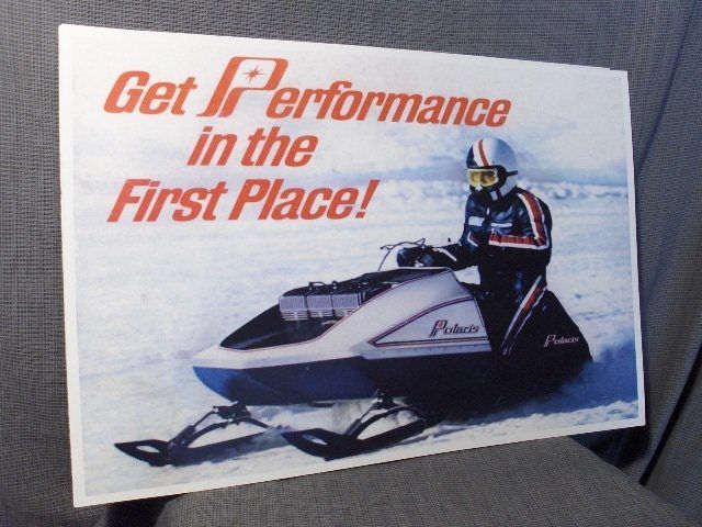 vintage Snowmobile polaris performance sno pro poster  