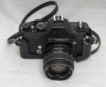 GAF L ES SLR Camera Auto Chinon 55mm 11.4 Lens + Case  