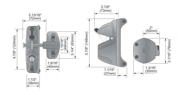 Lokk Latch Deluxe with External Access Kit LLDAB K  