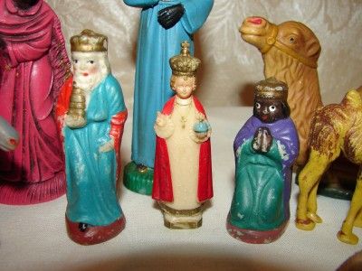 VINTAGE Christmas Nativity Set JAPAN/ITALY/HONG KONG Holiday 17 