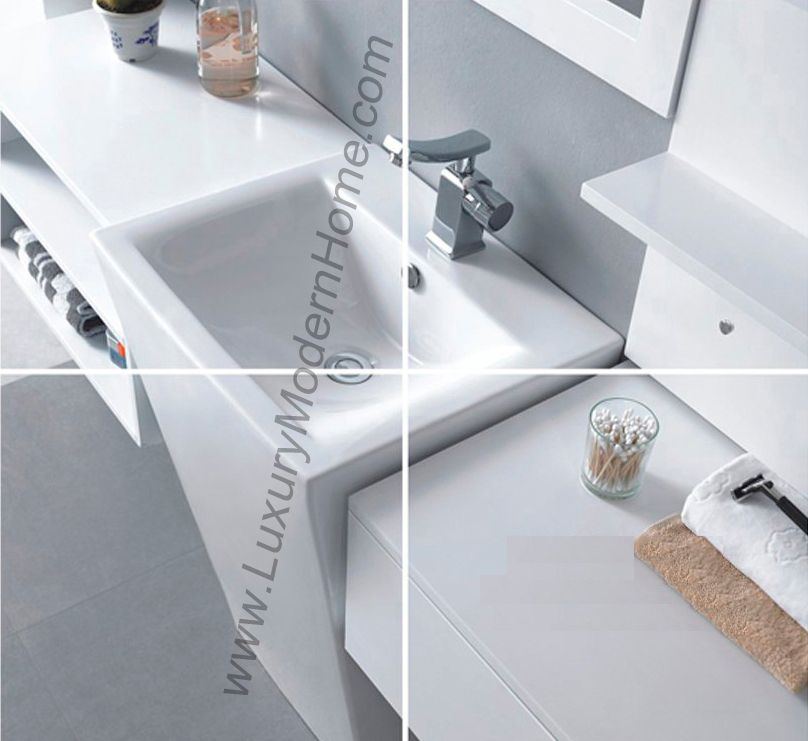 tall Sink Basin Depth = 6.3 Weight = 117 lbs (53 kg) Flexible P Trap 