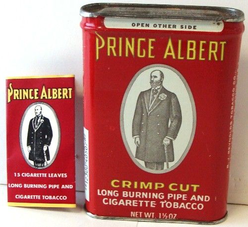 Vintage Prince Albert Crimp Cut Tobacco Tin w/ Papers  