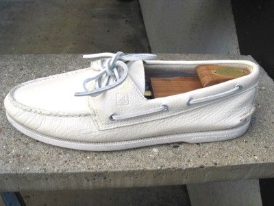Sperry Used Bone Top Siders Boat Shoes 13  