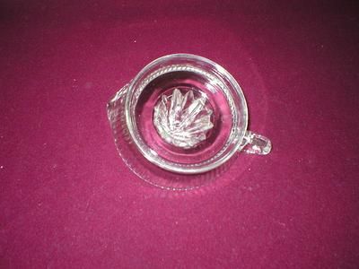 Depression, Glass, Clear, Handled, Juicer  