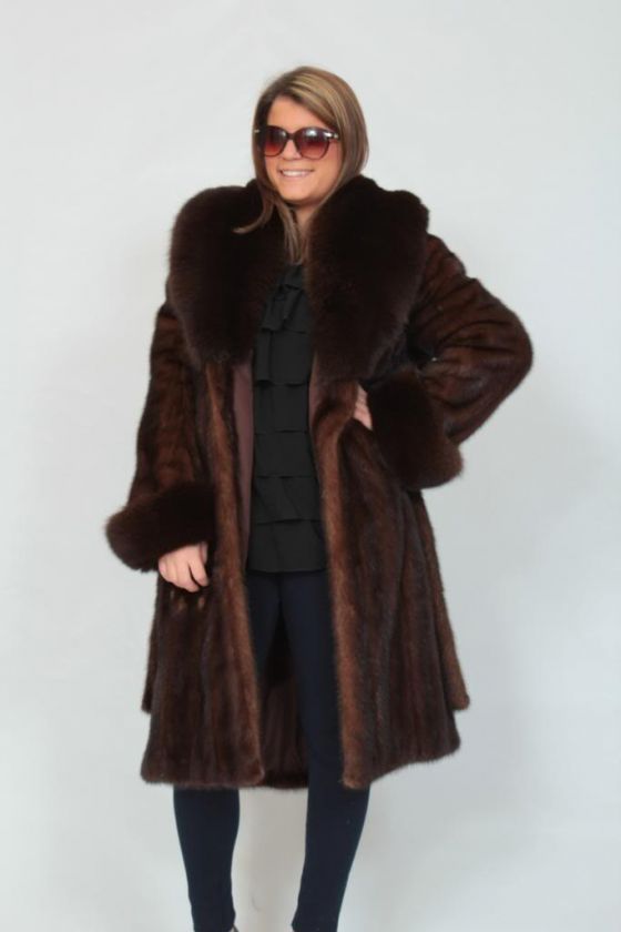 COAT FUR MINK PELZMANTEL NERZ JACKE MANTEL FOURRURE VISON CAPPOTTINO 