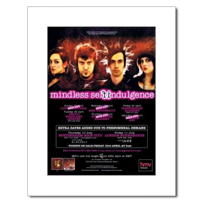 MINDLESS SELF INDULGENCE UK Tour 2007 Matted Ad/Poster  