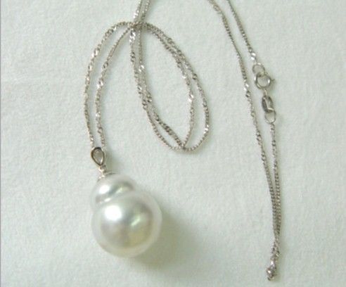 Huge Australia SOUTH SEA Pearl Pendant +18KG Chain 16  