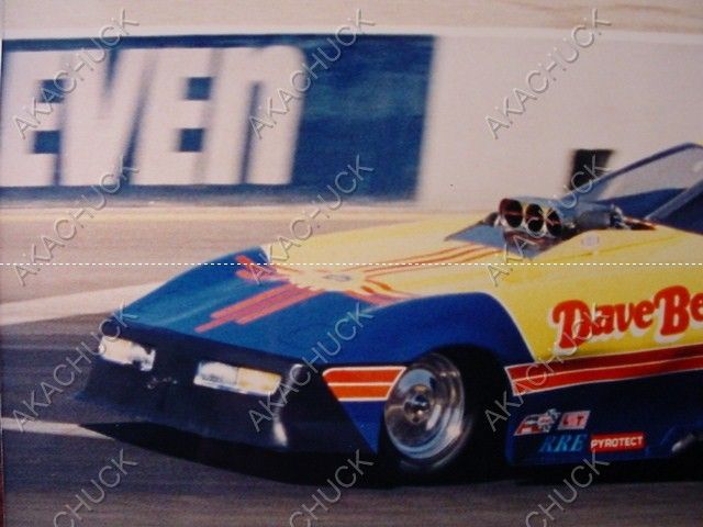   WINTERNATIONALS Racing Photo DAVE BENJAMIN YELLOW CORVETTE Funny Car