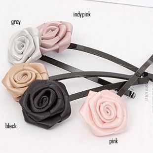 2pcs/lot Cute Rose Flower Hair Clip Hairpin For Women  