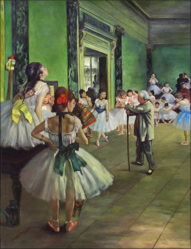   Hand Painted Oil Painting Repro Edgar Degas Dance Class  