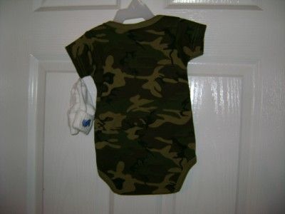 Detroit Lions Baby Onesie 3 6 Months with Socks Camo NWOT  