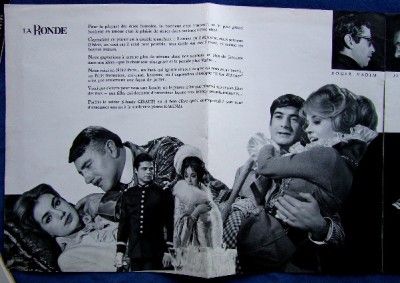 La Ronde Sexy Vintage 1965 French Jane Fonda Pressbook  