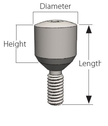 Healing cap for dental implant   5 pcs   