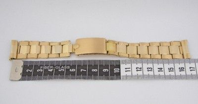 ROLEX 18k SOLID GOLD OYSTER RIVETED BAND 20 mm # 76 end pieces 1803 