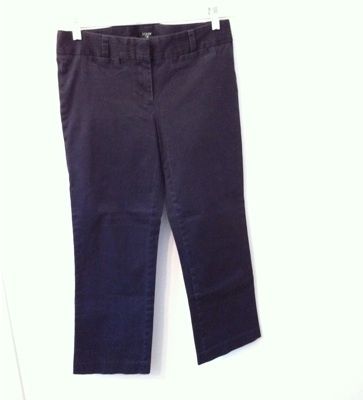 Crew Blue City Fit crop capri navy blue pants Womens Size 4  