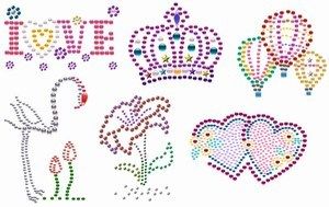 NEW 170+ HOT FIX RHINESTONE DOT COLOR DESIGN PATTERNS  