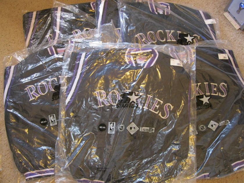 Brand New Colorado Rockies Baseball Starter Jacket XL Large Diamond 