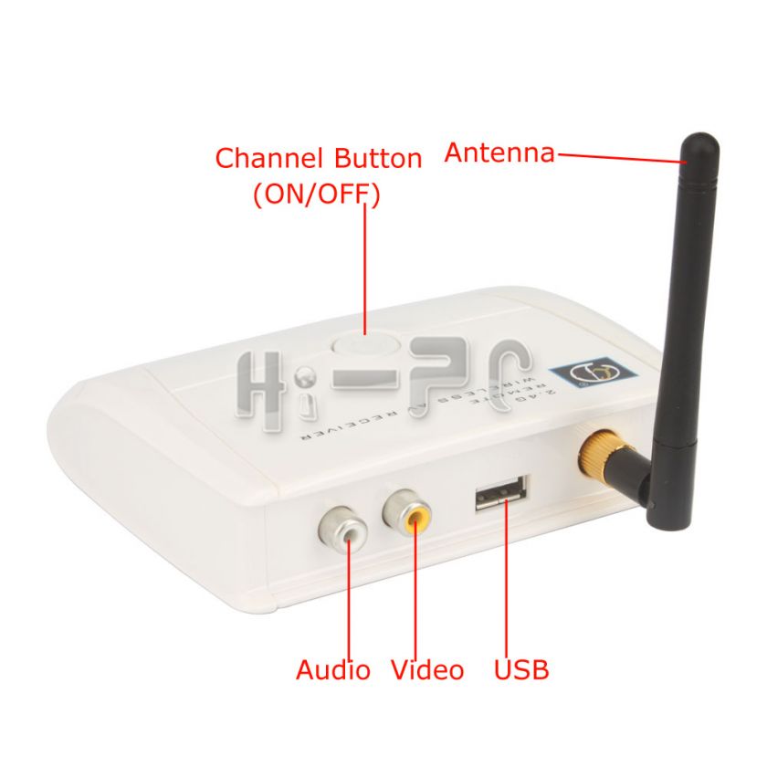 4GHz Surveillance Color CCTV Wireless IR Camera 4 CH USB Receiver 