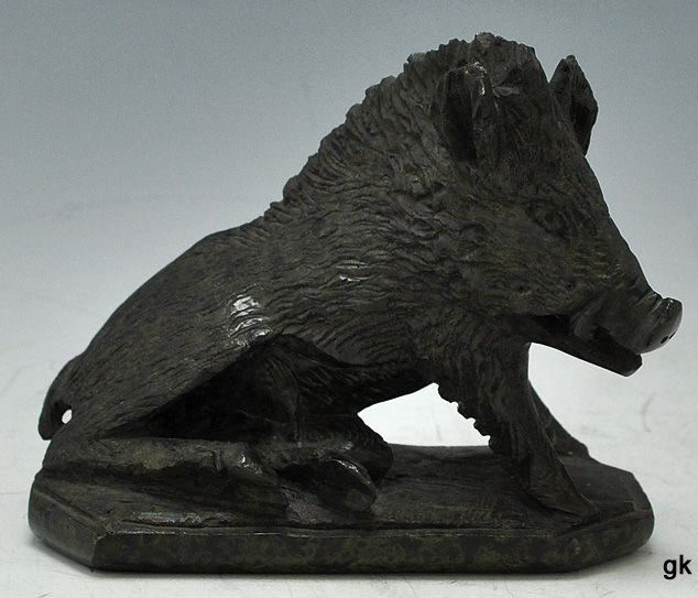 Great Vintage Italian Carved Stone/Marble Boar/Razorback/Hog 1910 1930 
