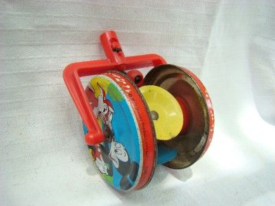   Antique GREENMONK Product Pull Music Toy WALT DISNEY. England, 60s