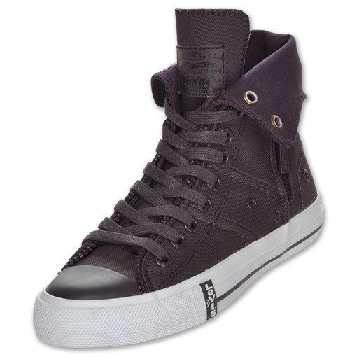 Levis Zip Ex Hi CT Twill Eggplant Shoes SZ 6 10 NIB  