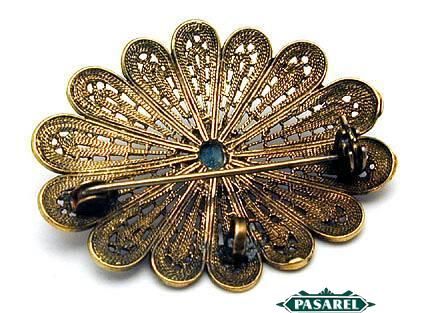 Fine Vintage Silver & Filigree Brooch, Israel, 1950s  