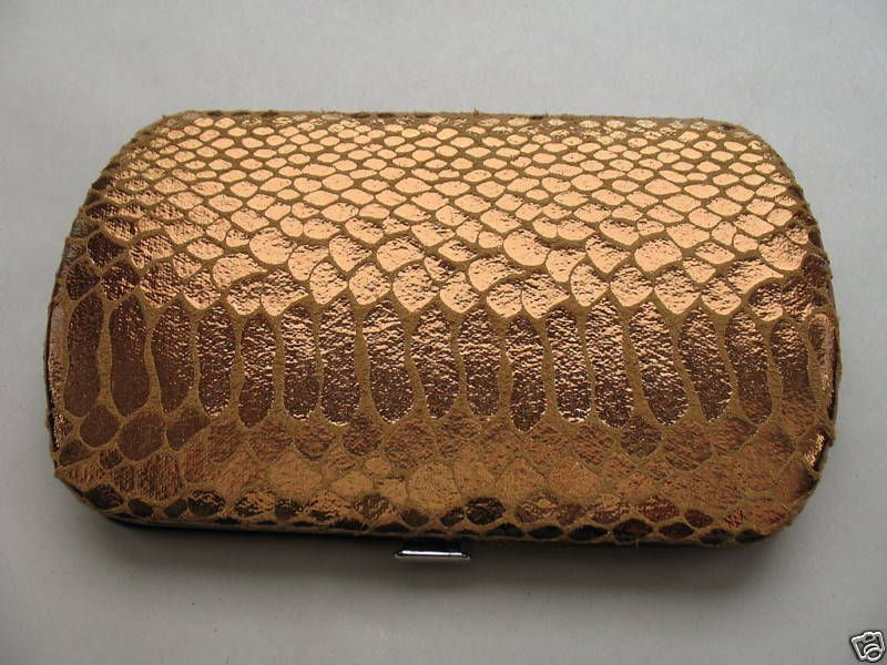 KRISTINE ACCESSORIES NEW CURVED MINI FLAT WALLET BRONZE  