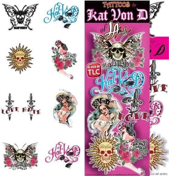 LA INK * KAT VON D * TEMPORARY TATTOOS * YOU PICK  