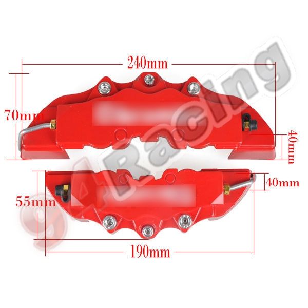   ABS 4pcs Front+Rear Disc Brake Caliper Cover Brembo Universal  