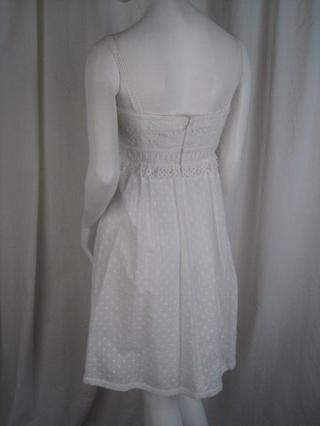 1580 Andrew GN Dress Crochet White 40 10 M #000507  