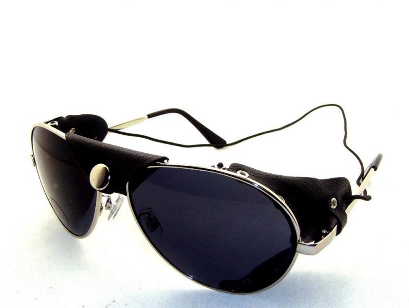 AVIATOR LEATHER SUNGLASSES  