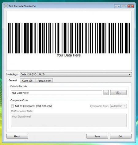 Barcode Generator Software Studio 2D 3D Create QR code  