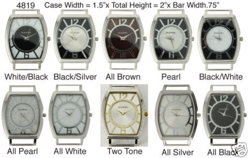 WHOLESALE LOT OF 10 DOUBLE DIAL SOLID BAR WATCH FACES  