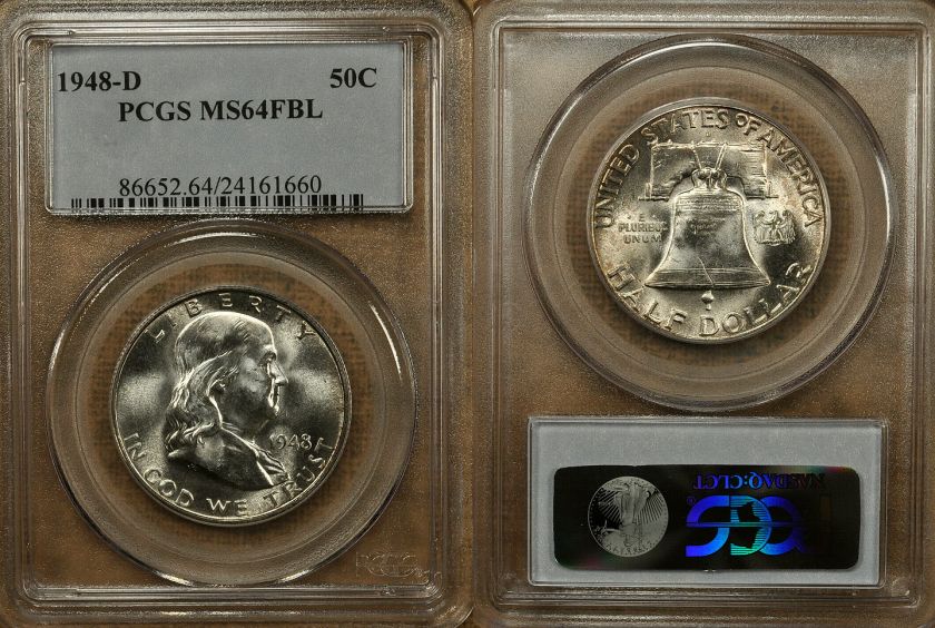 1948 D PCGS MS64 FBL Franklin Half Dollar  