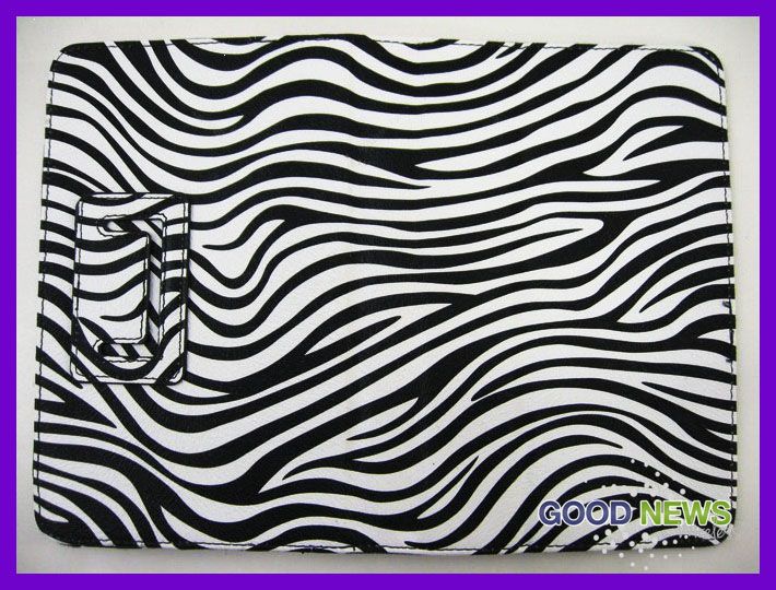 for  Kindle Fire   Black & White Zebra Leather Protective Case 