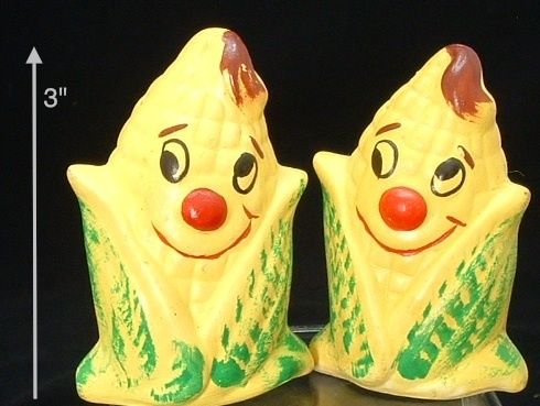 Vintage*ANTHROPOMORPHIC*Ears of Corn*Salt & Pepper Set  