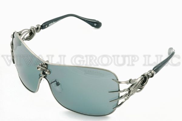 AFFLICTION BLADE SUNGLASSES BLACK & GUNMETAL UNISEX AUTHENTIC HAUTE 