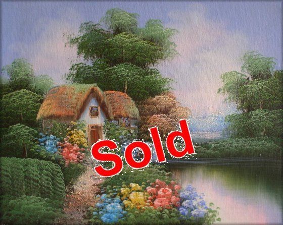 Clearance Sale Cottage Oil Paintings $5.49 EA, Low S&H  