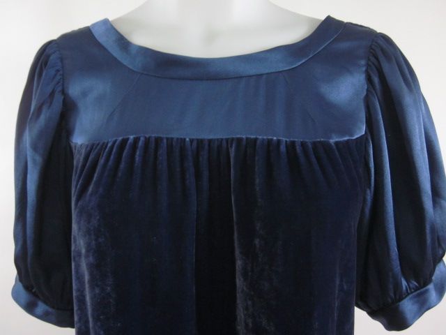 NWT ROBERTA FREYMANN Bl Velvet Short Sleeve Dress Sz XS  