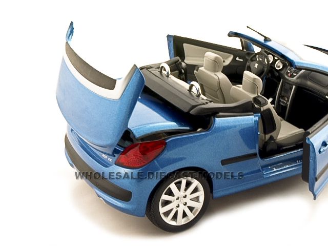 PEUGEOT 207CC 207 CABRIO BLUE 118 DIECAST MODEL NOREV  