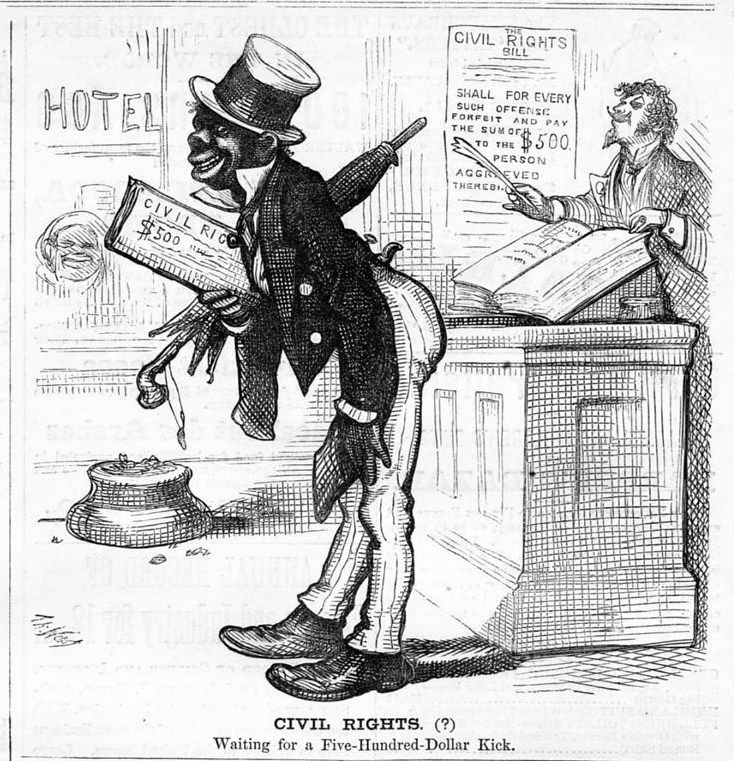 NEGRO CIVIL RIGHTS BILL, BY THOMAS NAST, BLACK HISTORY  