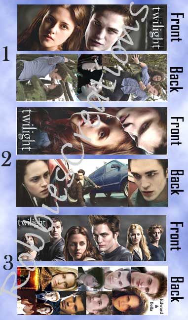 TWILIGHT MOVIE Bella Edward BOOKMARK Set of 3 Book GIFT  