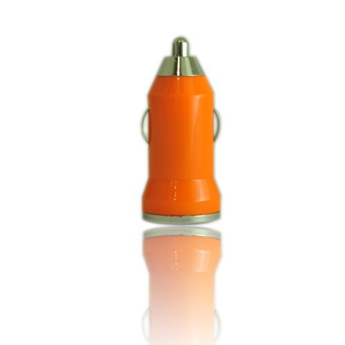 Universal Mini USB Car Charger Adapter Orange  