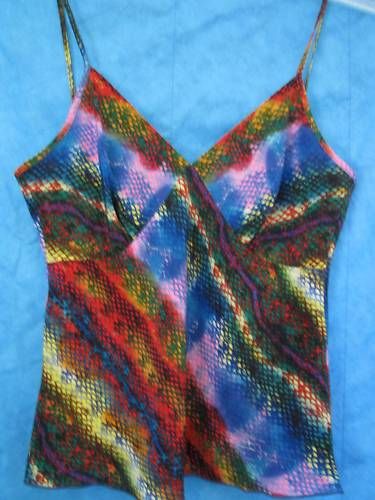 JALOUX/ZALU Lined Silk CAMI TOP Anthropologie COLORS M  