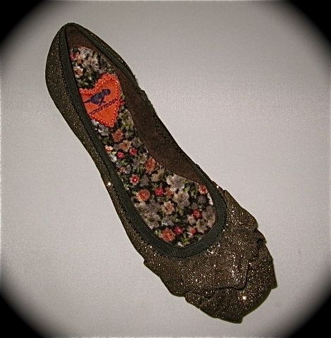   SHIMMER Ballerina Flats Shoes ~ BRONZE ~ HOT NEW BALLERINA   