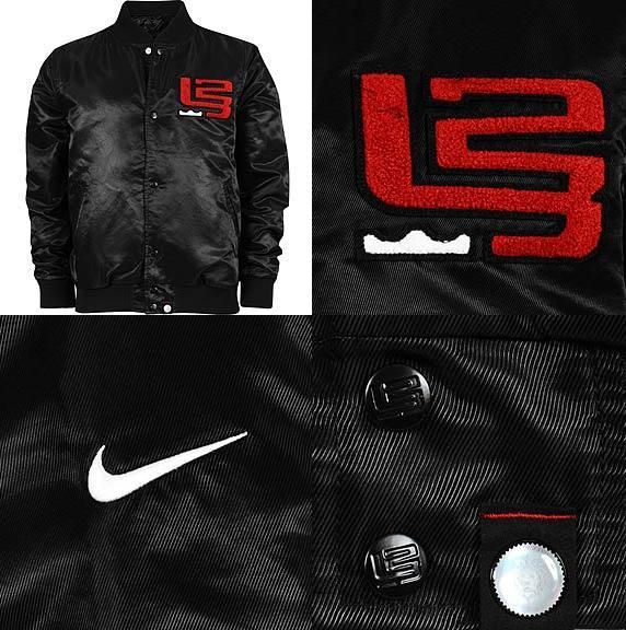 NIKE MENS LEBRON JAMES LETTERMAN FULL ZIP COAT JACKET MIAMI HEAT 