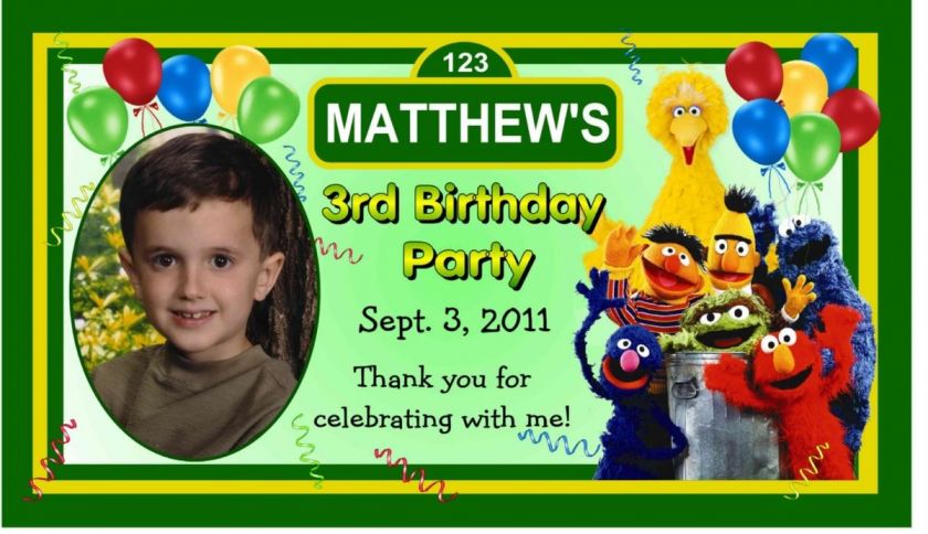 12 SESAME STREET BIRTHDAY PARTY FAVORS PHOTO MAGNETS  