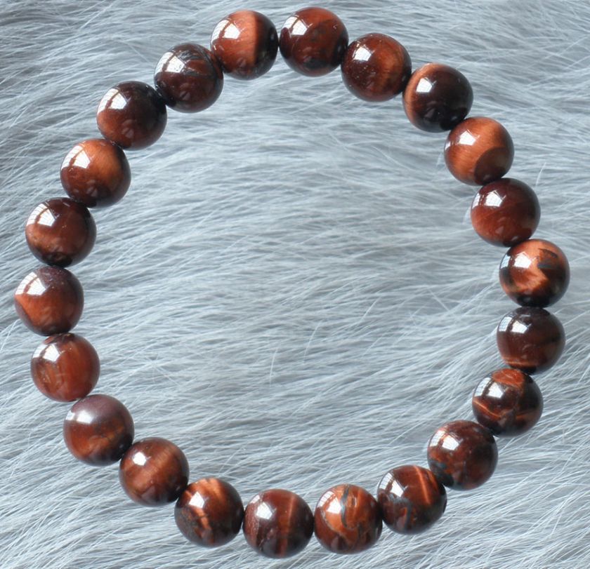 Red Tiger Eye Beads Tibet Buddhist Prayer Mala Bracelet  