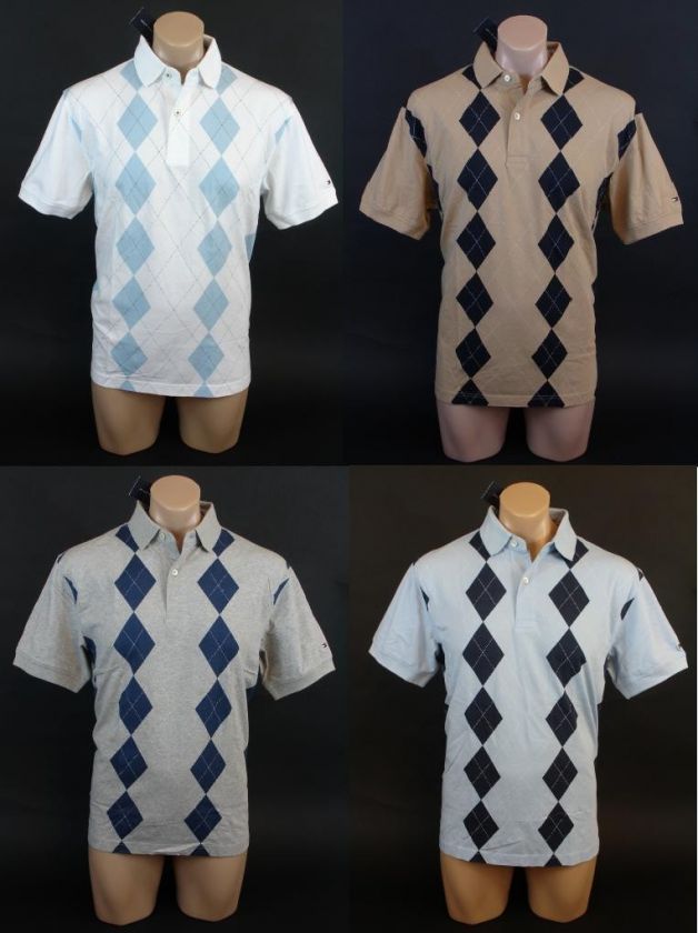 NEW NWT TOMMY HILFIGER MENS ARGYLE PATTERN CLASSIC FIT POLO SHIRT 